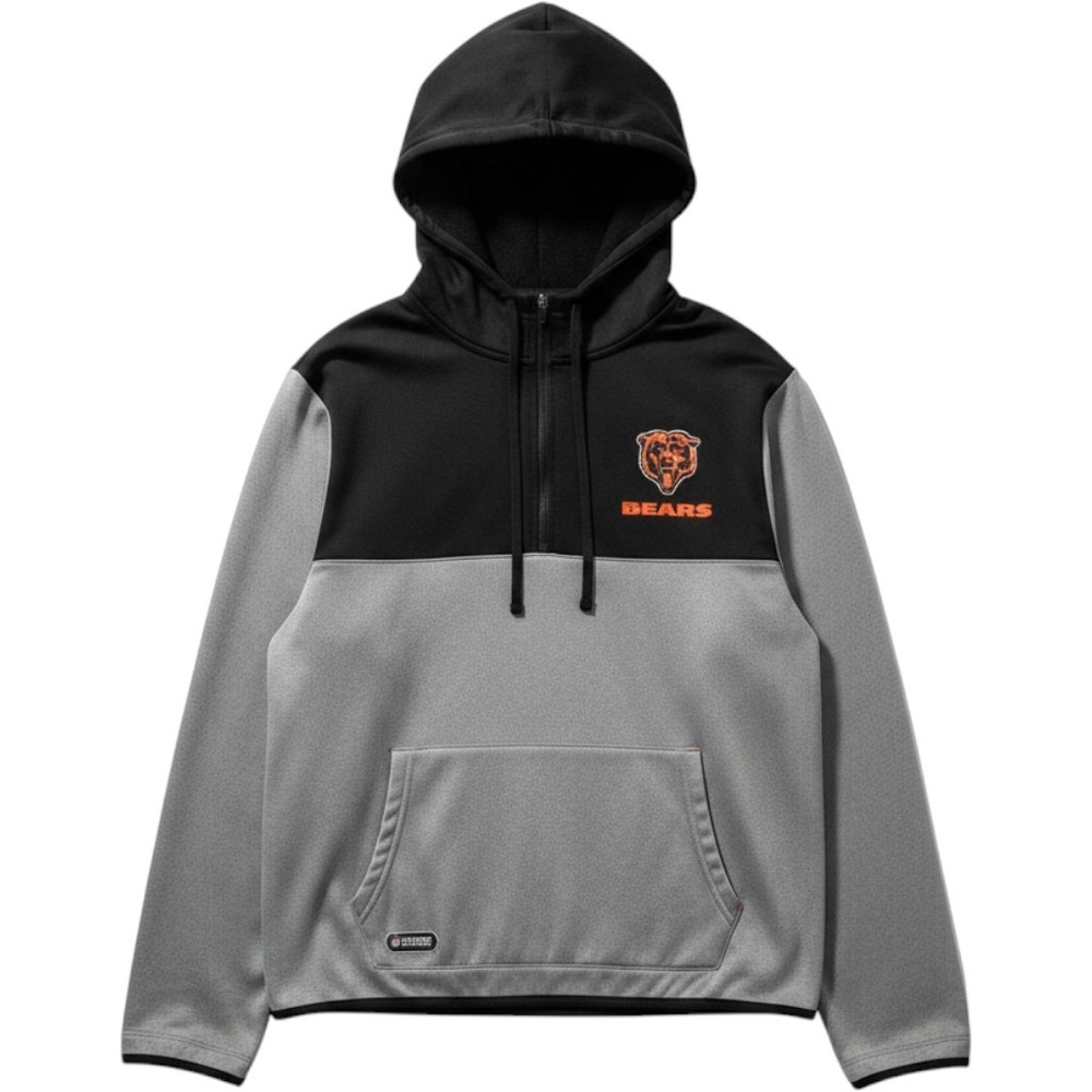 NFL Chicago Bears Gray & Black Combine Authentic Pullover